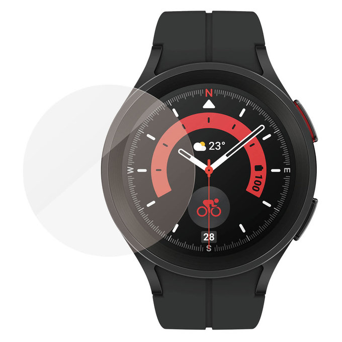 Edzett üveg Flat Glass AB Samsung Galaxy Watch 5 Pro 45 mm készülékhez, Átlátszó, PanzerGlass