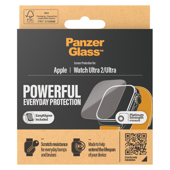 Edzett üveg AB Apple Watch Ultra 2/Ultra készülékhez, Átlátszó, PanzerGlass
