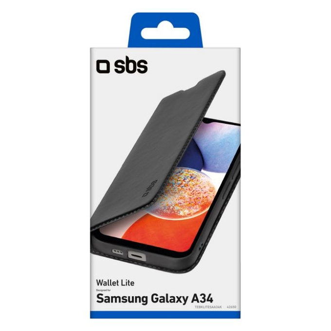 SBS - Tok Book Wallet Lite - Samsung Galaxy A34 5G, fekete