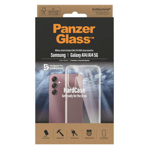 Tok HardCase AB Samsung Galaxy A14/A14 5G készülékhez, Átlátszó, PanzerGlass