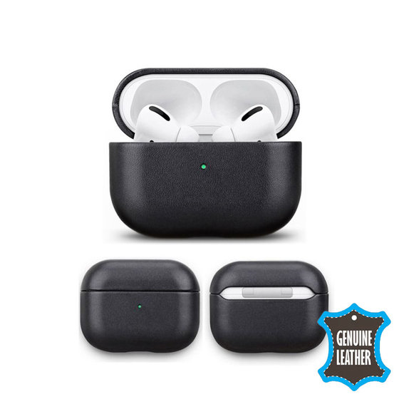 FixPremium - Bőrtok - AirPods Pro 2, fekete