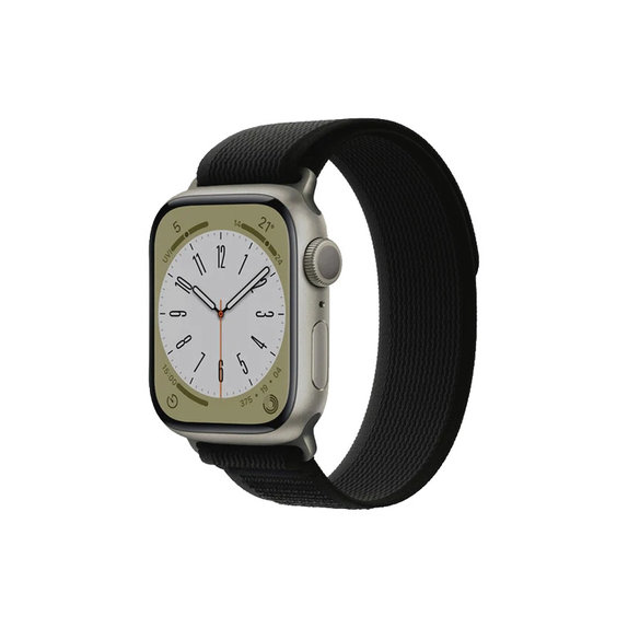 FixPremium - Szíj Trail Loop - Apple Watch (42, 44, 45 és 49mm), fekete