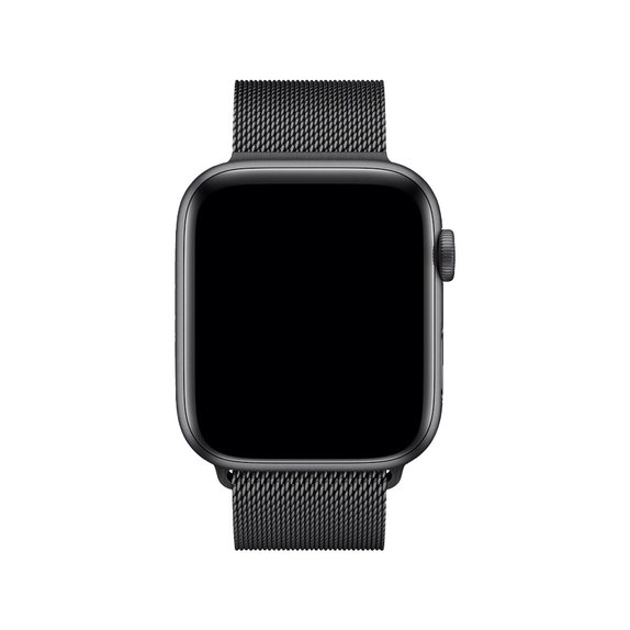 FixPremium - Szíj Milanese Loop - Apple Watch (42, 44, 45 és 49mm), fekete