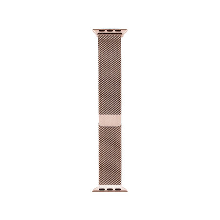 FixPremium - Szíj Milanese Loop - Apple Watch (42, 44, 45 és 49mm), rose gold