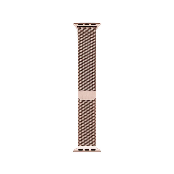 FixPremium - Szíj Milanese Loop - Apple Watch (42, 44, 45 és 49mm), rose gold