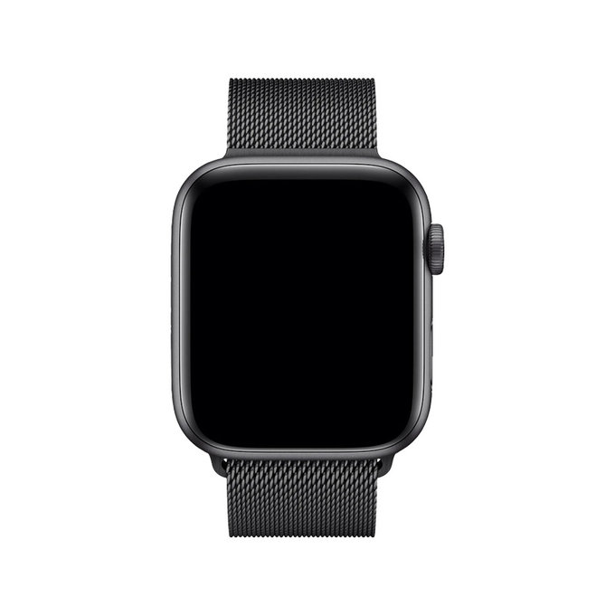 FixPremium - Szíj Milanese Loop - Apple Watch (38, 40 és 41mm), fekete