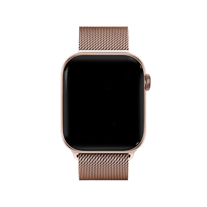 FixPremium - Szíj Milanese Loop - Apple Watch (38, 40 és 41mm), rose gold