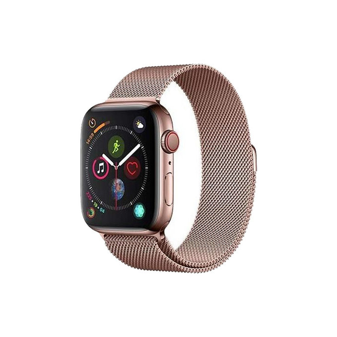 FixPremium - Szíj Milanese Loop - Apple Watch (38, 40 és 41mm), rose gold