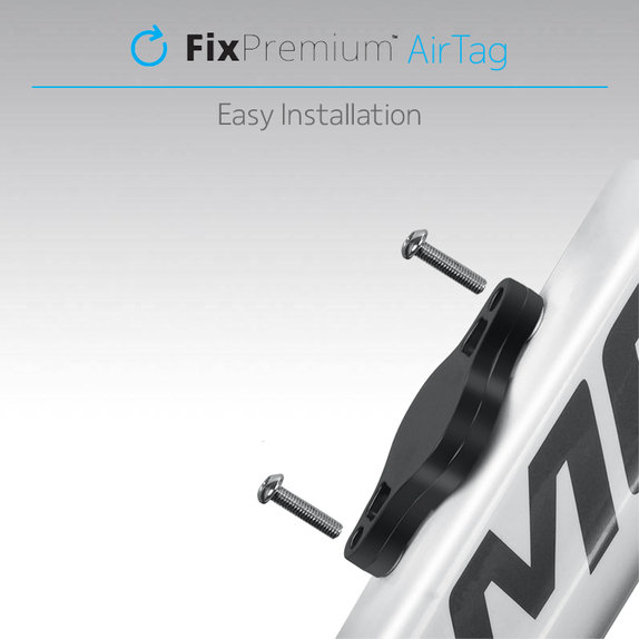 FixPremium - Apple AirTag tartó kerékpárra, fekete