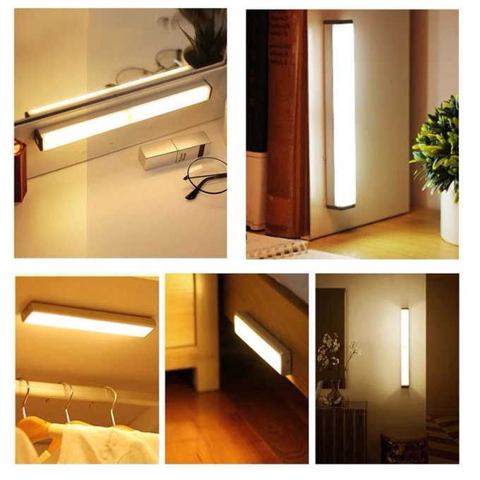 FixPremium - LED éjjeli lámpa mozgásérzékelővel (hideg fehér), (0.3m), fehér