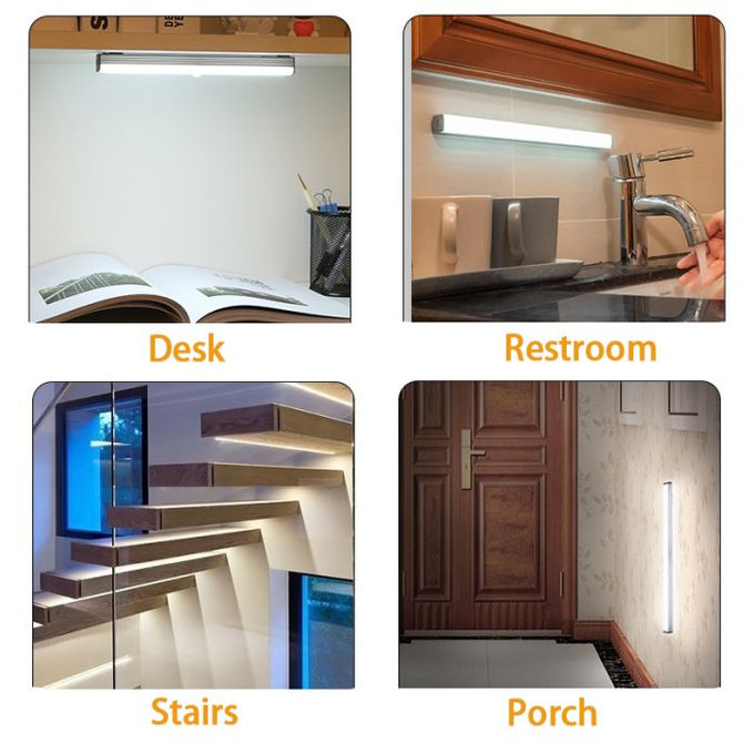 FixPremium - LED éjjeli lámpa mozgásérzékelővel (meleg sárga), (0.2m), fehér