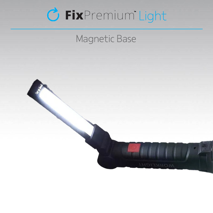 FixPremium - LED kemping zsebzseblámpa, fekete