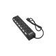 FixPremium - USB hub kapcsolóval 7 USB-hez, fekete