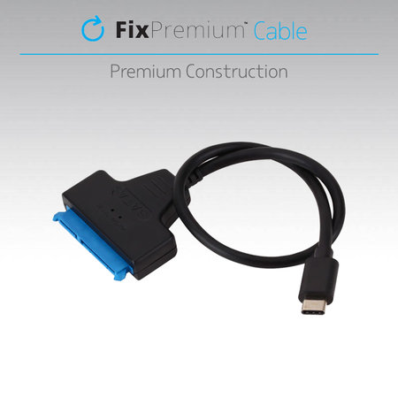 FixPremium - Kábel - USB-C / SATA 2.5", fekete