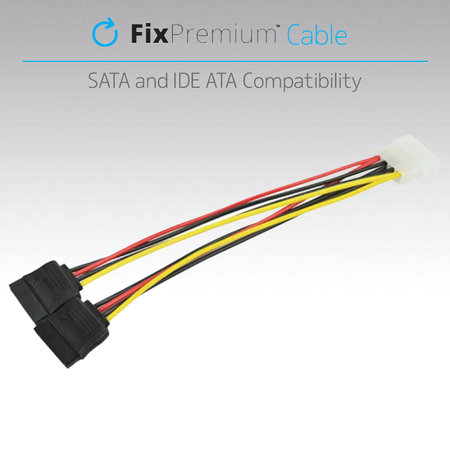 FixPremium - Tápkábel - IDE ATA / 2x SATA