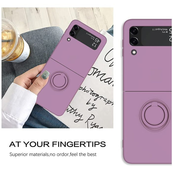 FixPremium - Puzdro Ring - Samsung Galaxy Z Flip 4, zöld