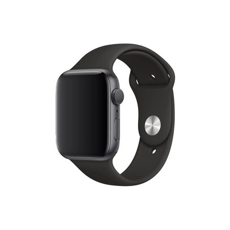 FixPremium - Szilikon Szíj - Apple Watch (42, 44, 45 és 49mm), fekete