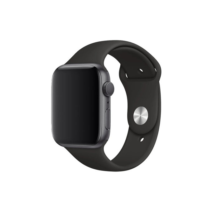 FixPremium - Szilikon Szíj - Apple Watch (42, 44, 45 és 49mm), fekete