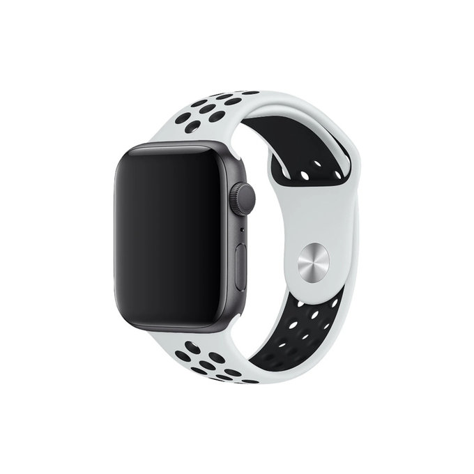 FixPremium - Szilikon Sportszíj - Apple Watch (42, 44, 45 és 49mm), fehér