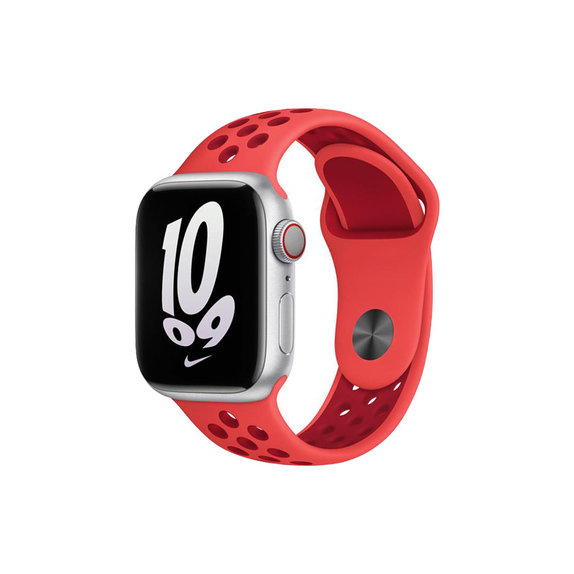 FixPremium - Szilikon Sportszíj - Apple Watch (42, 44, 45 és 49mm), piros