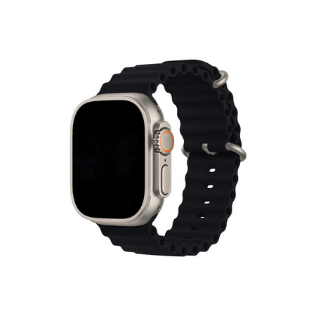 FixPremium - Szíj Ocean Loop - Apple Watch (42, 44, 45 és 49mm), fekete