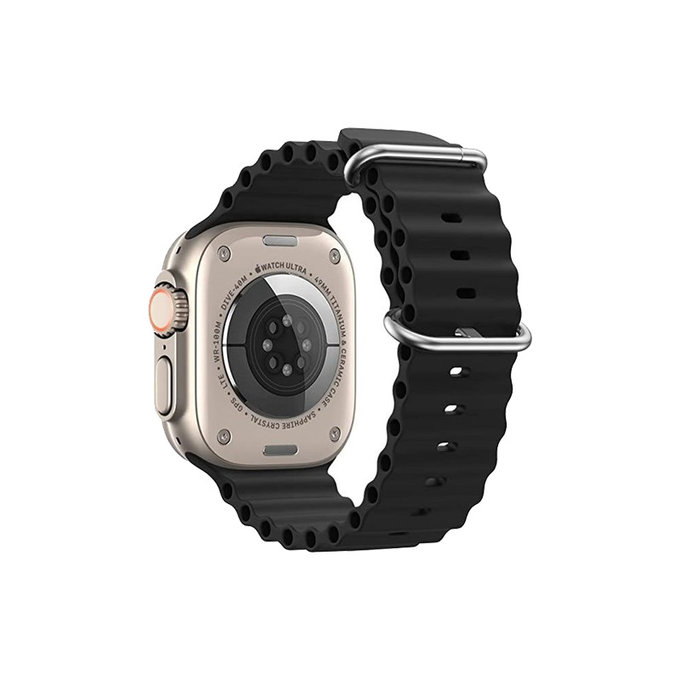FixPremium - Szíj Ocean Loop - Apple Watch (38, 40 és 41mm), fekete