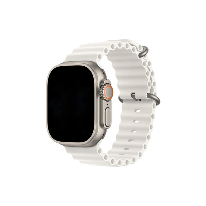 FixPremium - Szíj Ocean Loop - Apple Watch (42, 44, 45 és 49mm), fehér