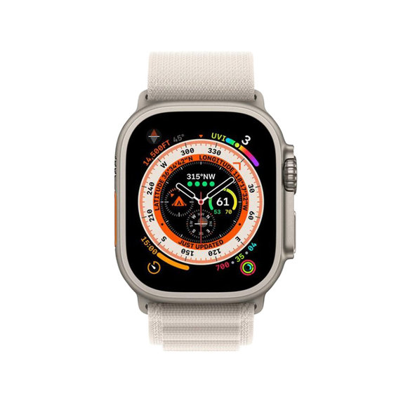 FixPremium - Szíj Alpine Loop - Apple Watch (42, 44, 45 és 49mm), starlight