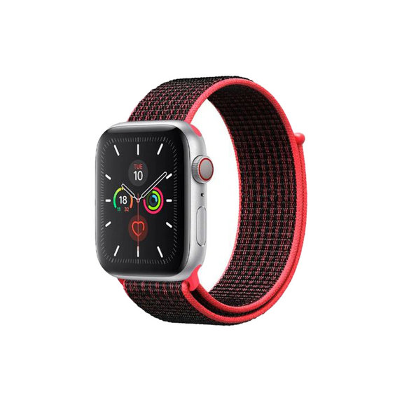 FixPremium - Nylon Szíj - Apple Watch (42, 44, 45 és 49mm), piros