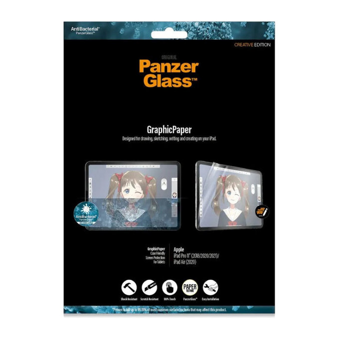 GraphicPaper Case védőfólia iPad (7th Gen 2019) készülékhez, átlátszó, PanzerGlass