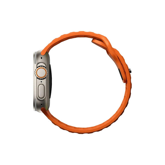 FixPremium - Szíj Sport Silicone - Apple Watch (42, 44, 45 és 49mm), narancs