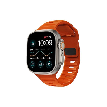 FixPremium - Szíj Sport Silicone - Apple Watch (42, 44, 45 és 49mm), narancs