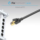 FixPremium - Hálózati kábel - RJ45 / RJ45 (1m), fekete