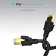 FixPremium - Hálózati kábel - RJ45 / RJ45 (1m), fekete