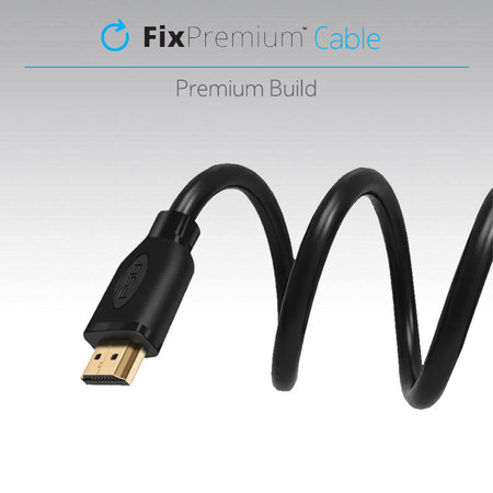 FixPremium - HDMI / HDMI Kábel, HDMI 2.0 (1m), fekete