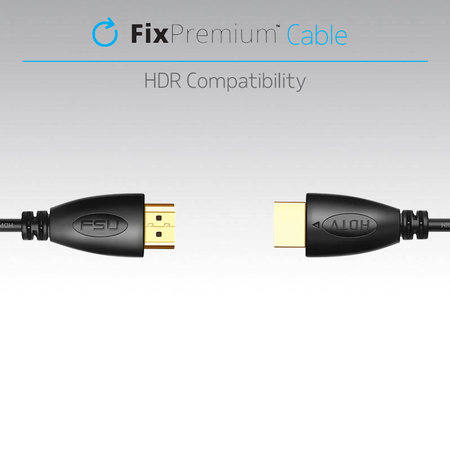 FixPremium - HDMI / HDMI Kábel, HDMI 2.0 (1m), fekete