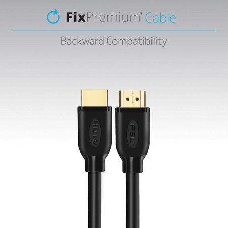 FixPremium - HDMI / HDMI Kábel, HDMI 2.0 (1m), fekete