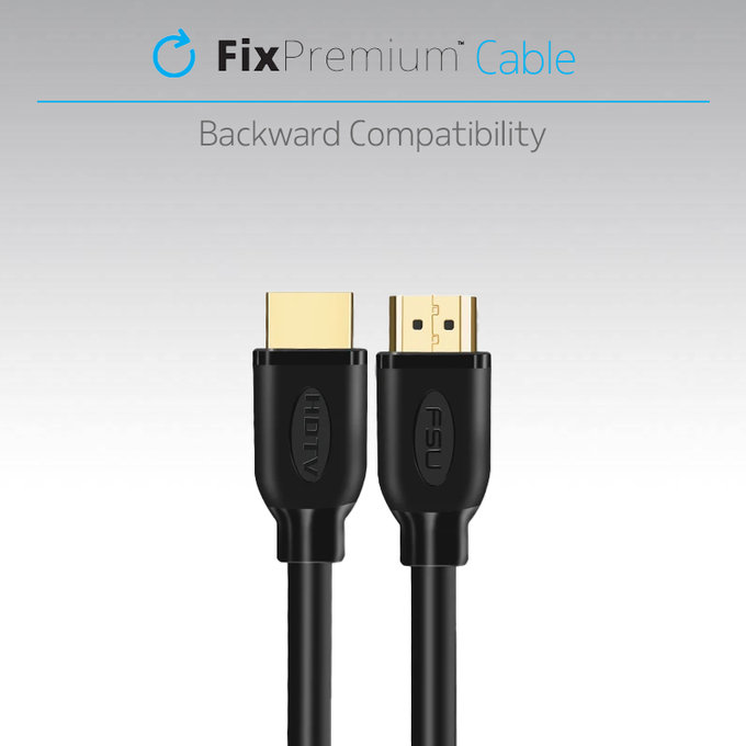 FixPremium - HDMI / HDMI Kábel, HDMI 2.0 (1m), fekete
