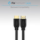 FixPremium - HDMI / HDMI Kábel, HDMI 2.0 (1m), fekete