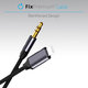 FixPremium - Lightning / Jack 3.5mm Kábel (1m), fekete