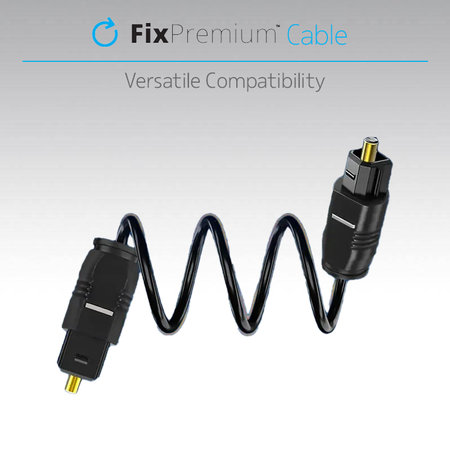 FixPremium - Audio Optikai kábel (2m), fekete