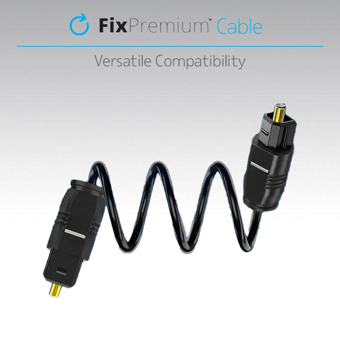 FixPremium - Audio Optikai kábel (2m), fekete