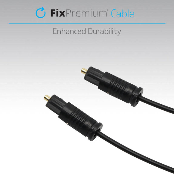 FixPremium - Audio Optikai kábel (2m), fekete