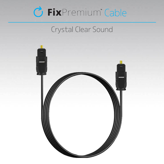 FixPremium - Audio Optikai kábel (2m), fekete