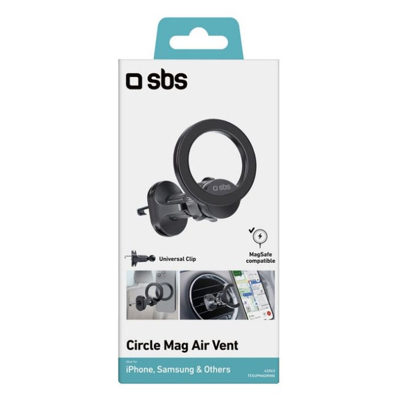 SBS - Autótartó CircleMag MagSafe, fekete