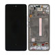 Samsung Galaxy A53 A536B - LCD Kijelző + Érintőüveg + Keret (Awesome Black) OLED