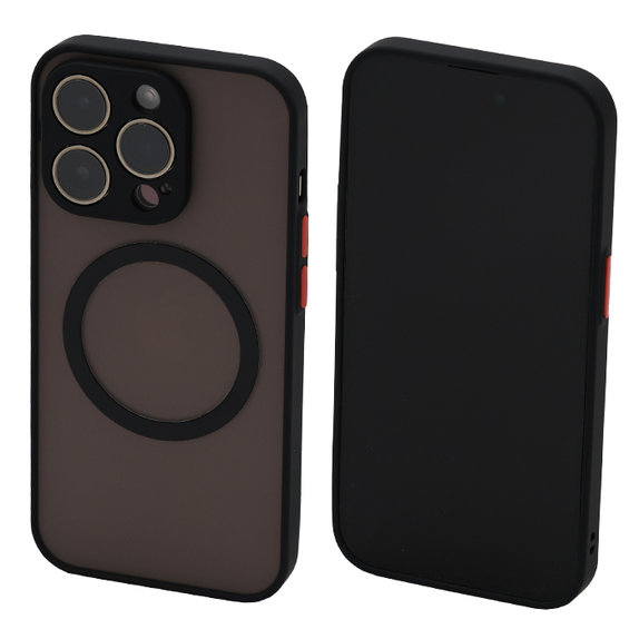FixPremium - Tok Matte a MagSafe-el - iPhone 14 Pro Max, fekete