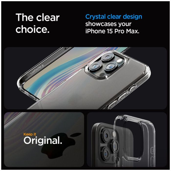 Spigen - Tok Ultra Hybrid - iPhone 15 Pro Max, frost clear