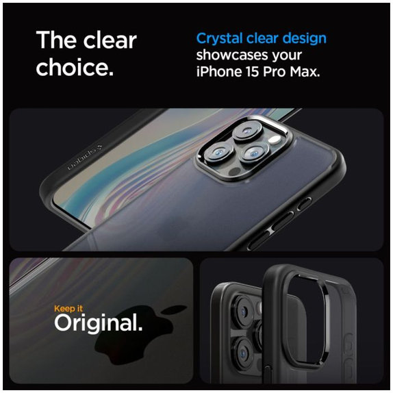 Spigen - Tok Ultra Hybrid - iPhone 15 Pro Max, frost black