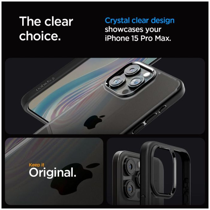 Spigen - Tok Ultra Hybrid - iPhone 15 Pro Max, matte black